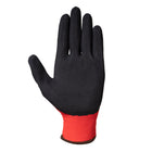 Forcefield - Gants de travail à haute dextérité - enduits de paume - moyen - rouge et noir-Paume ridée pour une meilleure prise en main