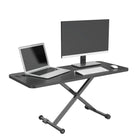 ShoppingAll - Table de travail compacte, assis-debout, à hauteur réglable - Noir-Réglable : Peut s'élever de 5,2 cm à 36 cm (2 - 14,1")