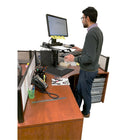 Merangue - Poste de travail motorisé de bureau debout avec support pour moniteur-Un support pour moniteur