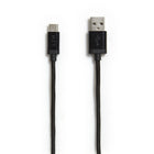 NXT Technologies - Câble tressé USB-C à USB-A, 6 pi, noir-Câble tressé de 6 pi, résistant aux accrocs et aux enchevêtrements