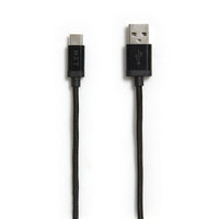 NXT Technologies - Câble tressé USB-C à USB-A, 6 pi, noir-Câble tressé de 6 pi, résistant aux accrocs et aux enchevêtrements