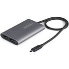 Adaptateur Thunderbolt 3 vers Dual DisplayPort DP 1.4 - TB3 vers Double Écran DisplayPort - Mac/Windows-HAUTES PERFORMANCES: adaptateur Thunderbolt 3 (40 Gbit/s) vers Dual DisplayPort 1.4 avec double écran 4K 60 Hz ou simple écran 8K 30 Hz / 5K 60 Hz | HDR/DisplayHDR, HBR3, DSC, HDCP 2.2/1.4