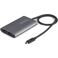 Adaptateur Thunderbolt 3 vers Dual DisplayPort DP 1.4 - TB3 vers Double Écran DisplayPort - Mac/Windows-HAUTES PERFORMANCES: adaptateur Thunderbolt 3 (40 Gbit/s) vers Dual DisplayPort 1.4 avec double écran 4K 60 Hz ou simple écran 8K 30 Hz / 5K 60 Hz | HDR/DisplayHDR, HBR3, DSC, HDCP 2.2/1.4