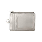 Staples - Porte-cartes d'identité avec pochette à fermeture éclair - 5 emplacements - argent-Capable de stocker jusqu'à 5 cartes, badges et identifiants ; comprend une pochette à fermeture éclair pour ranger les pièces de monnaie et autres petits objets