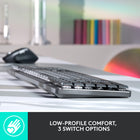Logitech - MX Mechanical Clavier Sans Fil Rétroéclairé Performant - Commutateurs Cliquables-Smart Illumination: Touches rétroéclairées qui s'allument au moment où votre main s'approche du clavier sans fil et s'ajuste automatiquement selon les conditions lumineuses environnantes