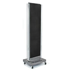 Azar Displays – Support de plancher avec panneau perforé, base rotative, 60 x 16 po, noir (700258-BLK)-Acrylique noir