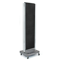 Azar Displays – Support de plancher avec panneau perforé, base rotative, 60 x 16 po, noir (700258-BLK)-Acrylique noir