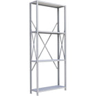 Metalware – Étagère enclenchable RK311, 4 tablettes, 36 x 18 x 88 po, gris pâle-Système de tablettes ajustables offrant un espace de rangement solide, mais économique qui convient à vos besoins