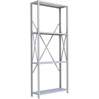Metalware – Étagère enclenchable RK311, 4 tablettes, 36 x 18 x 88 po, gris pâle-Système de tablettes ajustables offrant un espace de rangement solide, mais économique qui convient à vos besoins