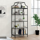 Sauder Harvey Park Bibliothèque - 5 tablettes - 70.87" H - Finition Black (425784)-70.87"H x 30"W x 14.49"D