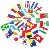 Fanion de pays participants à la Coupe du monde, 12 x 18 po-Fanion 100 % polyester de 12 x 18 po pour usage intérieur ou extérieur