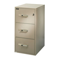 Gardex – Classeur vertical à 3 tiroirs, ignifuge, 41 haut. x 16 3/4 larg. x 31 prof. (po), beige (GXGF-300-12-BE)-Classeur vertical à 3 tiroirs d’une profondeur de 31 po, résistant au feu, certifié UL, format lettre