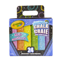Crayola - Craie Scintillante - Paquet de 24-Ensemble De Craies Crayola : Comprend 24 Bâtons De Craie Pailletée De Couleurs Vives Avec Des Effets Spéciaux De Paillettes