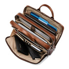 Samsonite Classic Leather Mallette Toploader 15.6", Cognac-4