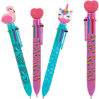 Merangue − Stylo à bille 6 couleurs avec dessus amusant-Stylo multicolore 6 couleurs