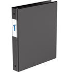 Davis Group - Reliure Essential, anneaux ronds de 1 po, noir-Reliure à 3 anneaux à prix économique, noir, anneaux ronds de 1 po, capacité de 200 feuilles