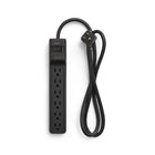 NXT Technologies - Limiteur de tension à 6 prises NX54313-CA NX54313, 4 pi, 600 joules, noir-6 prises de courant standard