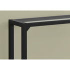 Monarch Specialties - 2106 Table D'Appoint - 42 po L/Noir/Console D'entrée Verre Trempe-Parfait pour y placer vos objets décoratifs