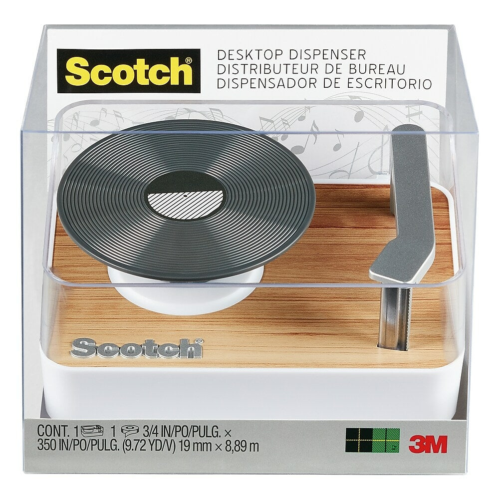 Scotch® – Dévidoir de ruban de fantaisie en forme de tourne-disque  (C45-RECORD)