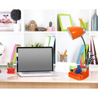 LimeLights -Lampe de bureau organisateur à col de cygne de 18 1/2 po avec support et port USB - Orange-Cordon de 5 pi