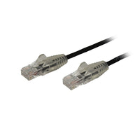 StarTech - Câble Ethernet Cat 6, 6', Noir (N6PAT6BKS)-Câble 36 % plus fin pour des installations de câbles flexibles dans les armoires de réseau et les panneaux de gestion des câbles encombrés