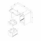 South Shore - Tassio Bureau de travail Chêne nordique-UN MEUBLE POLYVALENT: placez ce meuble dans votre bureau, chambre à coucher, sous-sol, ou même au salon! Vous pourrez vous y installer confortablement pour travailler, et vos enfants pourront aussi s’en servir pour leurs travaux scolaires.