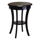 Winsome – Table d’appoint Sasha ronde, noir-Table de bout simple et élégante. Grâce à son design lisse et arrondi, cette table s’adapte à tout décor. Assemblage nécessaire