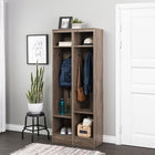Prepac - Meuble de rangement étroit pour vestibule - gris vieilli - ensemble de 2-À utiliser en paire ou comme meubles individuels dans plusieurs zones de votre foyer