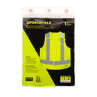 Forcefield - Gilet de sécurité réfléchissant pour jeunes - style déchiré - jaune-Fermetures auto-agrippantes sur les épaules, les côtés et le devant.