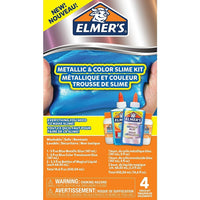 Trousse de slime chrome bleu Elmer’s (2100598)-La trousse de slime contient tout ce qu’il vous faut pour faire de la slime chrome