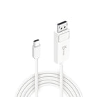 j5Create - JCA141 Câble USB-C® vers DisplayPort 4K - Blanc-Connecteur mâle DisplayPort™