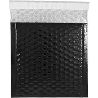 Jam Paper - Enveloppes à bulles métalliques avec bande adhésive, 6 x 6 1/2 po, noir, 12/pqt-Noir métallique