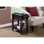 Monarch Specialties - 3197 Table D'Appoint - 23 po H/Espresso Avec Support A Verre-Double porte-gobelet intégré pratique lorsque vous regardez la télévision ou lisez un livre