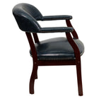 Flash Furniture – Chaise de conférence en vinyle BZ105NVY avec accoudoirs fixes, marine-Rembourrage en vinyle marine