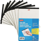 StaplesMD – Blocs de papier blanc perforé de format 5 x 8 po, 50 feuilles, paq./10-Bloc-notes format lettre papier blanc avec large réglure