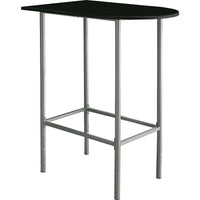 Monarch Specialties - 2335 Bar Maison - 24 po X 36 po /Noir/Metal Argent Gagne-Place-Cette table de bar gagne-place est dotée de pattes tubulaires élégantes et d'une surface argentée de style tendance qui rehaussera l'allure contemporaine de votre décor décontracté