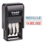 Trodat - Petit timbre dateur 4850 - "Reçu le"-La plus petite taille de ces dateurs permet de les transporter facilement dans la mallette, la valise ou m&ecirc;me dans la poche 