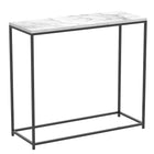 Safdie & Co. 31L Table Console - Métal Noir - Marbre-Embellissez votre entrée, votre couloir, votre salon ou votre bureau avec cette table d'appoint de style rectangulaire.