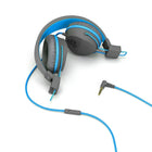JLab - Audio Écouteurs JBuddies Studio Over Ear Pliant Enfants - Bleu/Gris-Pendant que vous écoutez des airs immaculés sur le campus, sur la plage ou dans la zone, vous serez sûr de vous démarquer et de faire tourner les têtes - sans le prix du rock star