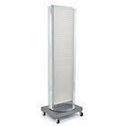 Azar Displays – Panneau perforé d’affichage autoportant, base rotative, 60 x 16 po, blanc (700258-WHT)-Fabriqué en panneau perforé