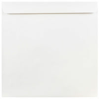 JAM Paper Enveloppes carrées standard à fermeture gommée, 9 x 9 po, blanc, 100/pqt-Blanc