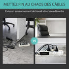 ShoppingAll - Chemin de câbles sous le bureau - Blanc - Lot de 2-8