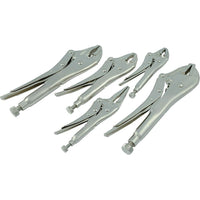 Dynamic Tools – Pinces-étaux, ensemble de 5 pièces-Comprend : Pince-étau – mâchoire droite, 10 po; pince-étau – mâchoires incurvées, 10 po; pince-étau – mâchoires incurvées avec coupe-fil, 7 po; pince-étau – long nez, 6 po; pince-étau – mâchoires incurvées avec coupe-fil, 5 po