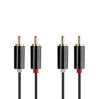 Kanto - Câble RCA, noir, 10 pi (P66F-3000B)-2 x connexions RCA mâle à 2 x RCA mâle