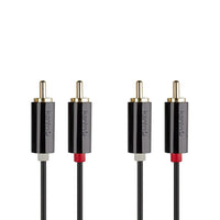 Kanto - Câble RCA, noir, 10 pi (P66F-3000B)-2 x connexions RCA mâle à 2 x RCA mâle