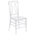 Flash Furniture Chaise empilable cristal glacé de Flash Elegance avec dossier design du créateur-Chaises Chiavari