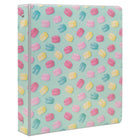Staples - Reliure de 1 po à 3 anneaux - Macaron-Reliure à anneaux ronds, motif macaron, peut contenir jusqu'à 175 feuilles de papier