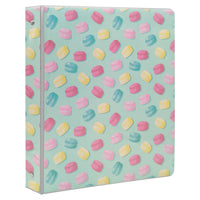Staples - Reliure de 1 po à 3 anneaux - Macaron-Reliure à anneaux ronds, motif macaron, peut contenir jusqu'à 175 feuilles de papier