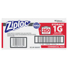 Ziploc – Sacs d’emballage un gallon à double fermeture à glissière, 10 9/16 po x 10 3/4 po, paquet de 250-Protection à double glissière pour garder les aliments au frais