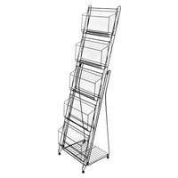 Eddies Hang-Up Display Ltd. Porte-revues pliable de cinq niveaux - Noir - 53 -50 x 12 -25 x 12 -25 pouces-Porte-journaux et magazines